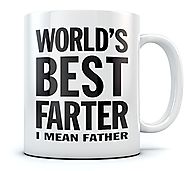 World's Best Farter, I Mean Father Coffee Mug Christmas, Father's Day Gift for Dad, Grandpa, Husband From Son, Daught...