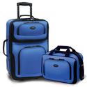 US Traveler Rio Two Piece Expandable Carry-On Luggage Set, Royal Blue, One Size