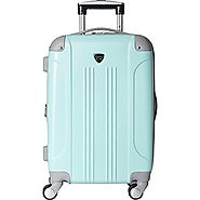 Travelers Club Luggage Modern 20 Inch Hardside Expandable Carry-On Spinner, Turquoise, One Size