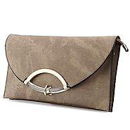 Women's Leather Evening Clutch Bag Shoulder Handbag Messenger Envelope Bags with Adjustable Strap
