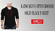 Fashion othon on LinkedIn: "#fashionothon Katso Men's Cotton Hooded Solid Black T-Shirt Big dhamaka sale start now fo...