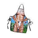 New 1pcs Novelty Sexy Muscle Golf Man Funny Apron Bib for Home Kitchen BBQ Party