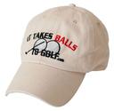 MySack® The Classic Baseball Hat "It takes Balls to Golf" White (Non-Distressed)