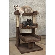 New Cat Condos Triple Cat Perch - Brown