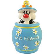 Westland Giftware Looney Tunes Tweety and Sylvester Best Friends Cookie Jar, 10-1/2-Inch