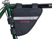 Bushwhacker Ketchum Black - Bicycle Frame Bag Cycling Triangle Pack Bike Under Seat Top Tube Bag - w/ Reflective Trim