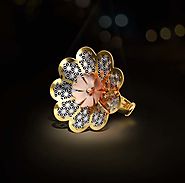 Buy This Circular Flower Shaped Italian Gold Ring Online