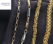 Platinum And Gold Chains For Men By Savya Jewels