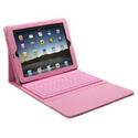 (Lightahead) Ipad 2 and 3 Case with Built-in Bluetooth Keyboard Leather Cover with Keypad (Pink)