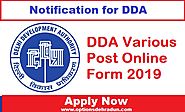 DDA Various Posts Recruitment 2019