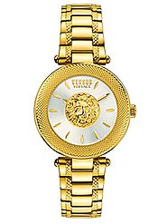 Versus by Versace Women's 'BRICK LANE' Quartz Stainless Steel Casual Watch, Color:Gold-Toned (Model: S64050016)