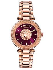 Versus by Versace Women's 'BRICK LANE' Quartz Stainless Steel Casual Watch, Color:Rose Gold-Toned (Model: S64070016)