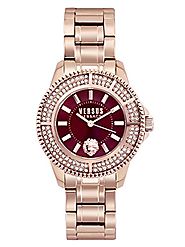 Versus by Versace Women's 'TOKYO CRYSTAL' Quartz Stainless Steel Casual Watch, Color:Rose Gold-Toned (Model: SH7290016)