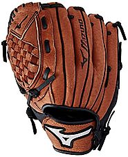Mizuno Prospect Baseball Glove, Chestnut, Youth/Kids, 10", Worn on right hand