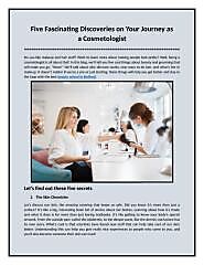 Five Fascinating Discoveries on Your Journey as a Cosmetologist - Download - 4shared - Duvall School