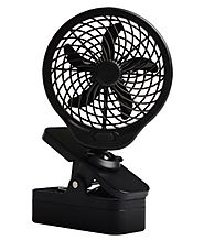 O2 Cool 5 Inch Battery Operated 5 Portable Clip Fan