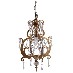Gold leaf Metal Bead Chandelier from The Essential Home