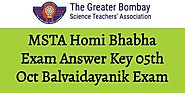 MSTA Homi Bhabha Exam Answer Key 05th Oct 2019 Exam