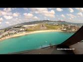 Landing at St-Martin (SXM) Netherlands Antilles (Cockpit View)
