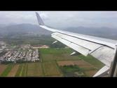 American Airlines landing Port of Spain, Trinidad