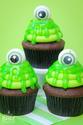 Slimy Eyeball Cupcakes