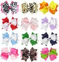 HipGirl Boutique Girls Large 4.5" Spike Hair Bow Clips, Barrettes.