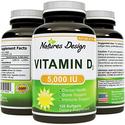 Pure Vitamin D3 5000 Iu, Highest Grade Supplement - USA Made, Ultra Strength & Premium Softgels - Maximum Absorption ...