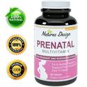 Pure Prenatal Multivitamin for Women - Highest Grade Vitamins C + D + E (Best Formula) - Guaranteed By Natures Design
