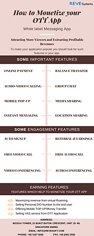 Monetize your OTT App using its Wide Range of Features