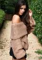 Cowl Neck Sweater - Camel - Lookbook Store