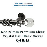 Shop Now! Rolls 28mm Neo Premium Clear Crystal Ball Finial Black Nickel