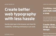 Design in the browser with web fonts and real content — Typecast
