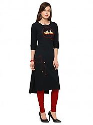 Black Color Cotton Kurti