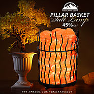 Himalayan glow basket salt lamp
