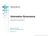 Information Governance - presentation to inforum 2013