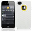 Apple iPhone 4 Honeycombe TPU Gel Case By Terrapin - White Honeycomb