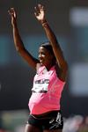Alysia Montano completes the mother of 800m races just seven weeks before she is due to give birth