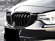 AutoTecknic Glazing Black Dual-Slats Front Grilles - F32/ F36 4-Series | F80 M3 | F82 M4 | AutoTecknic USA