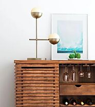 Zuo Waterloo Table Lamp White & Brushed Bronze | Stylish Home Lightings | Grayson Home