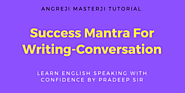English Conversation-Success Mantra For Writing With Hindi Meaning