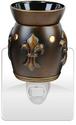 Decorative Ceramic Wall Plug-in Tart/Wax Candle Warmer (Bronze Fleur de Lis)