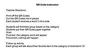QR Code Icebreaker
