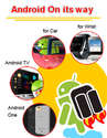 Android along with Google, Paving its way to your Cars, Watches and TVs