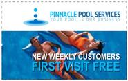 New weekly customers can get two free visits from Pinnacle Pool Services