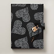 Dotted Heart Diary with a Lock