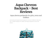 Aqua Chevron Backpack - Best Reviews