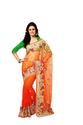 Utsav Orange Designer Party Wear and Wedding Wear Saree