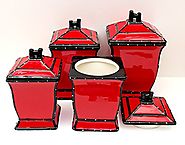 Italian Tuscan Red Canister Sets