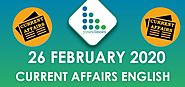 Current Affairs in English | Latest Current Affairs 2020 SSC, Bank