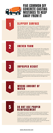 Five common DIY concrete casting mistakes to keep away from it